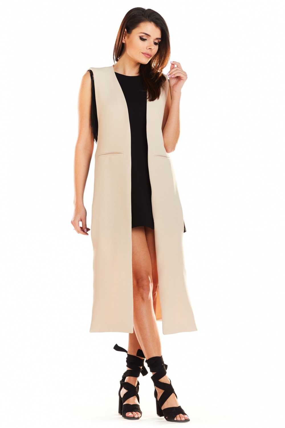Kamizelka Damska Model A280 Beige - awama139939 - Beżowy
