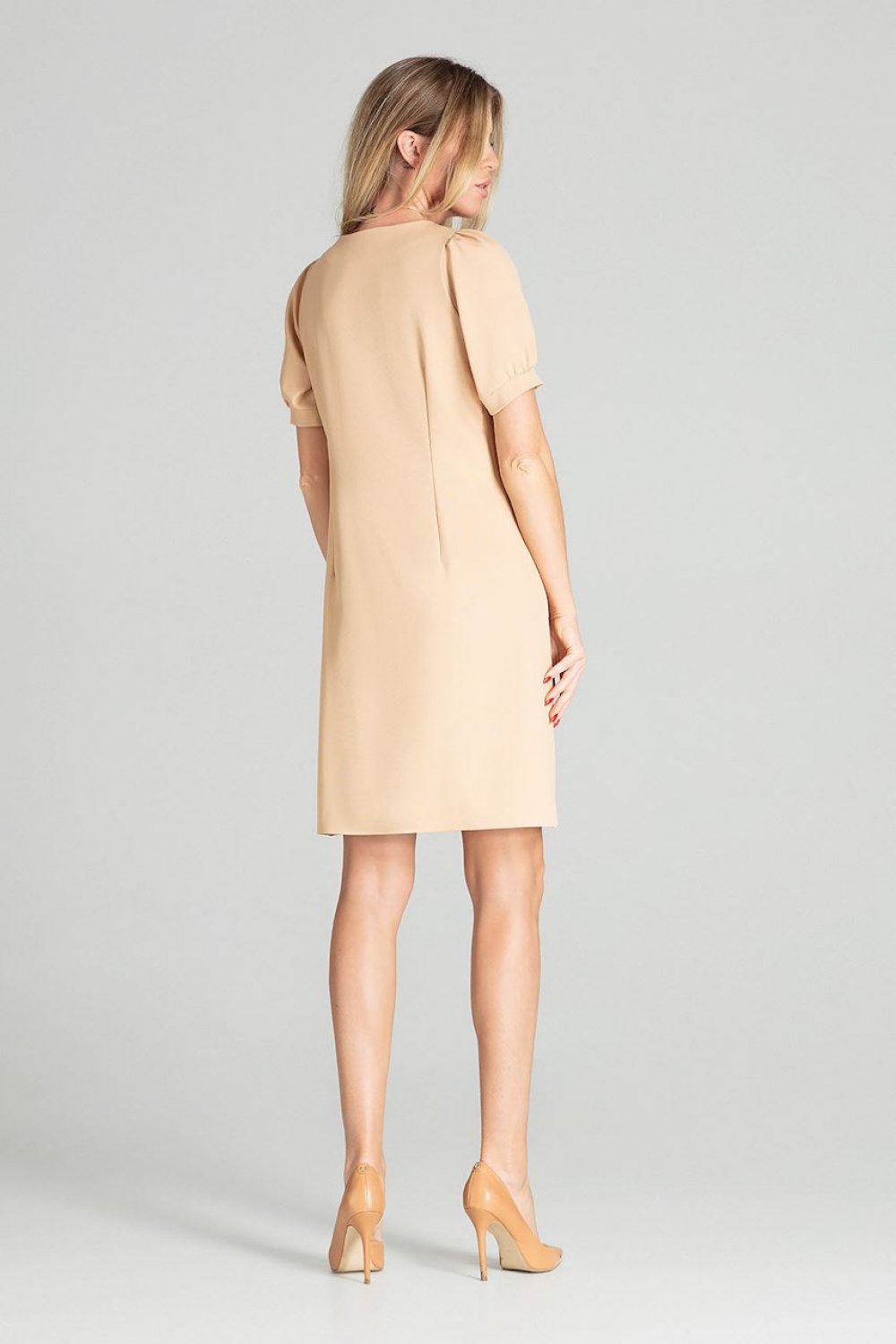 Sukienka Model M704 Beige - Figl141730 - Beżowy - obrazek 3