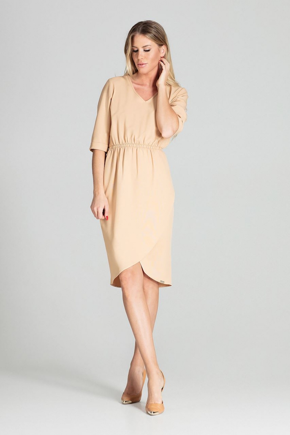 Sukienka Model M702 Beige - Figl141739 - Beżowy - obrazek 4