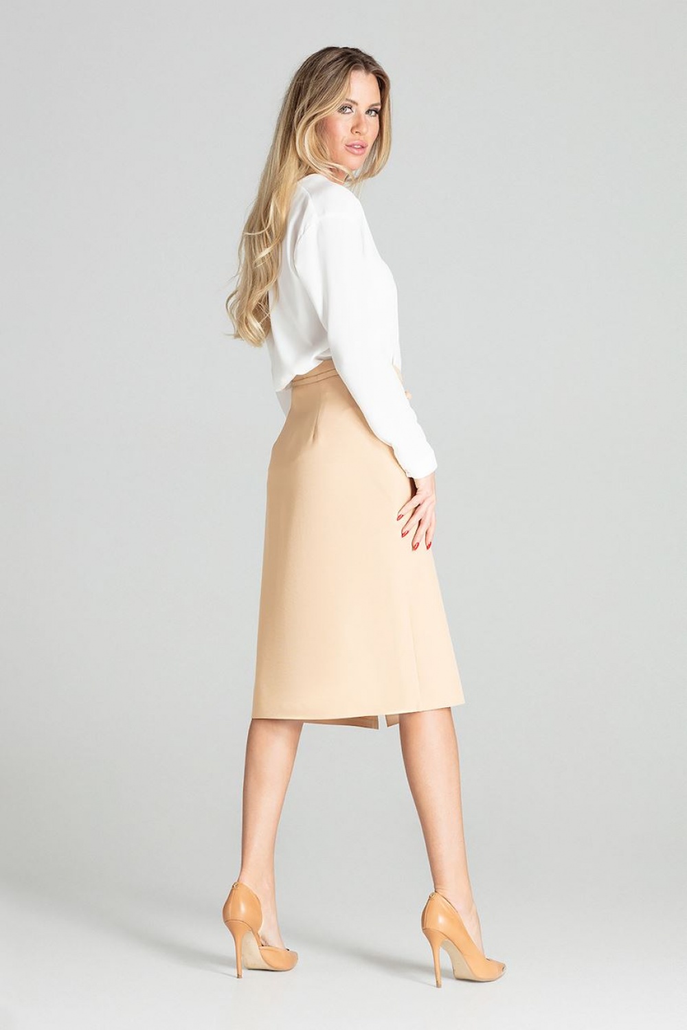 Spódnica Model M697 Beige - Figl141760 - Beżowy - obrazek 3