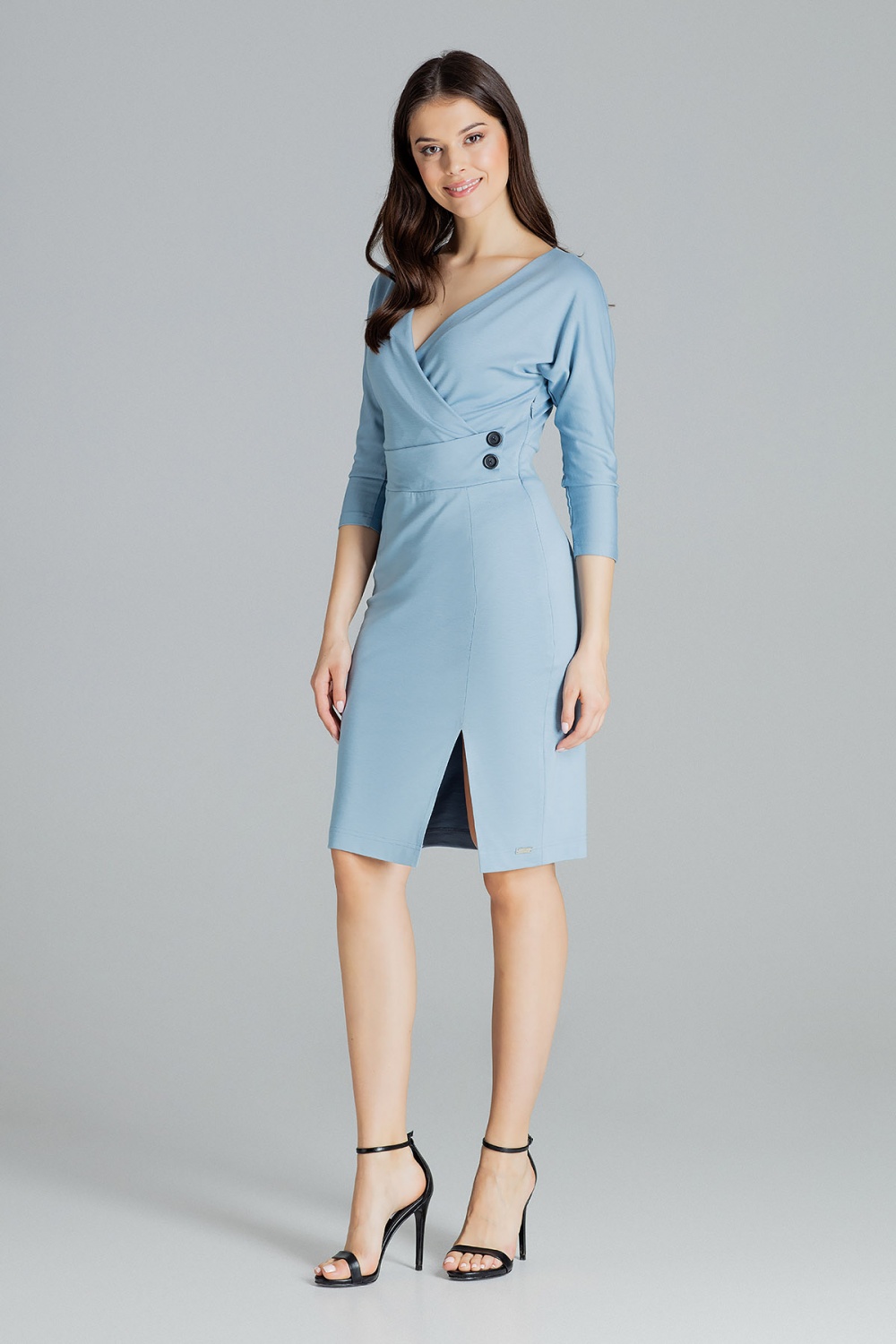 Sukienka Model L086 Blue - Lenitif143897 - Niebieski - obrazek 2