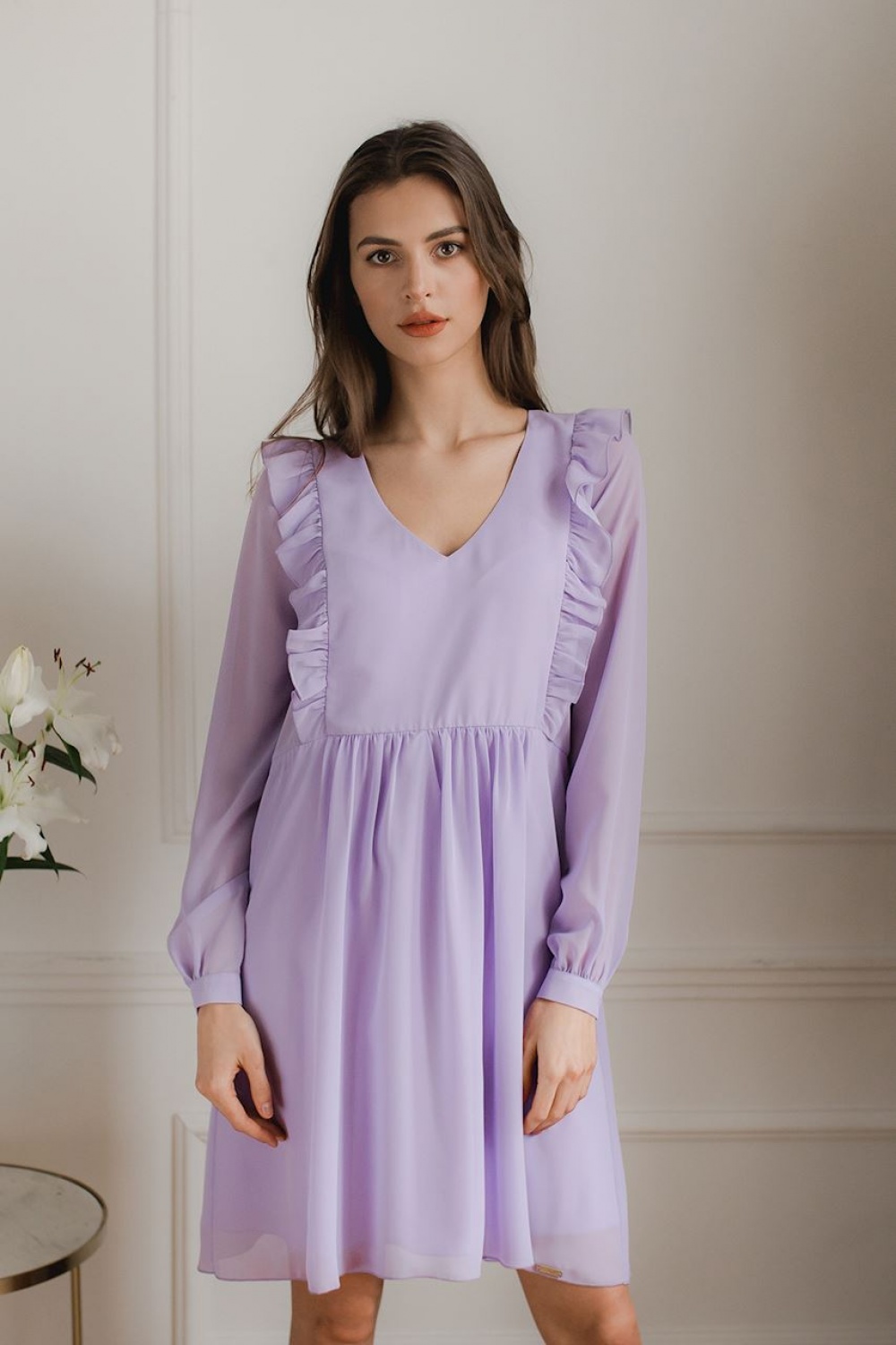 Sukienka Model L083 Violet - Lenitif143901 - Fioletowy - obrazek 2