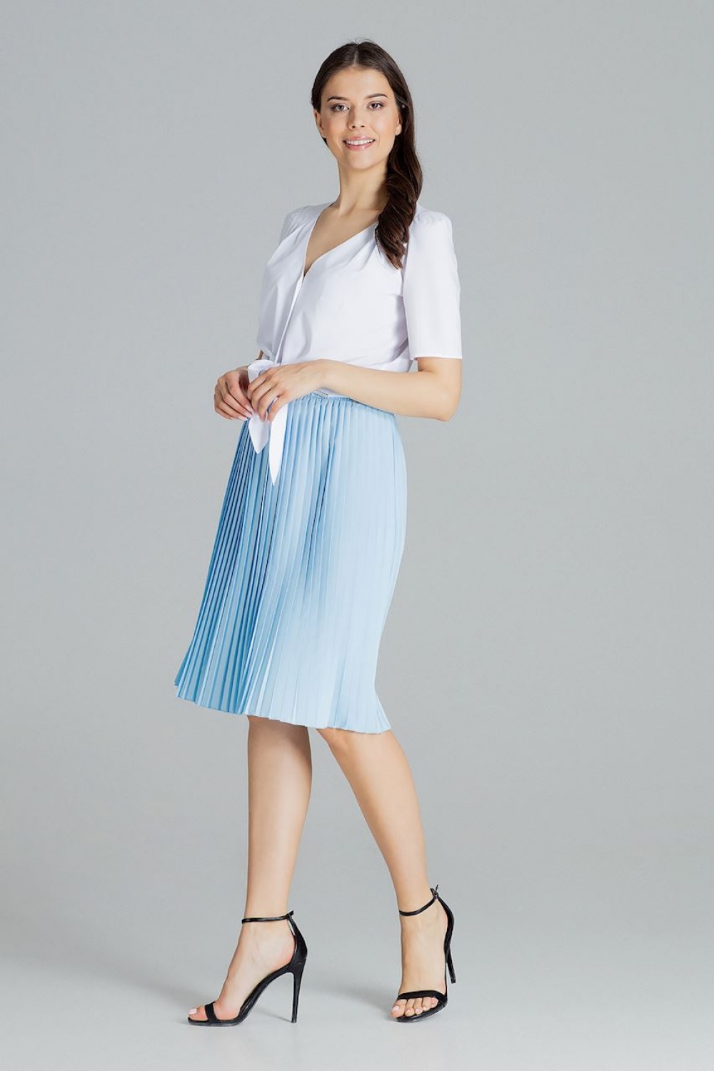 Spódnica Model L078 Blue - Lenitif143918 - Niebieski - obrazek 2