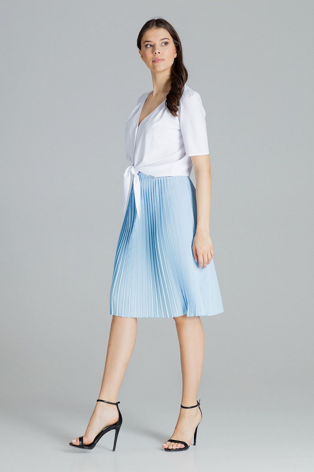 Spódnica Model L078 Blue - Lenitif143918 - Niebieski - obrazek 4