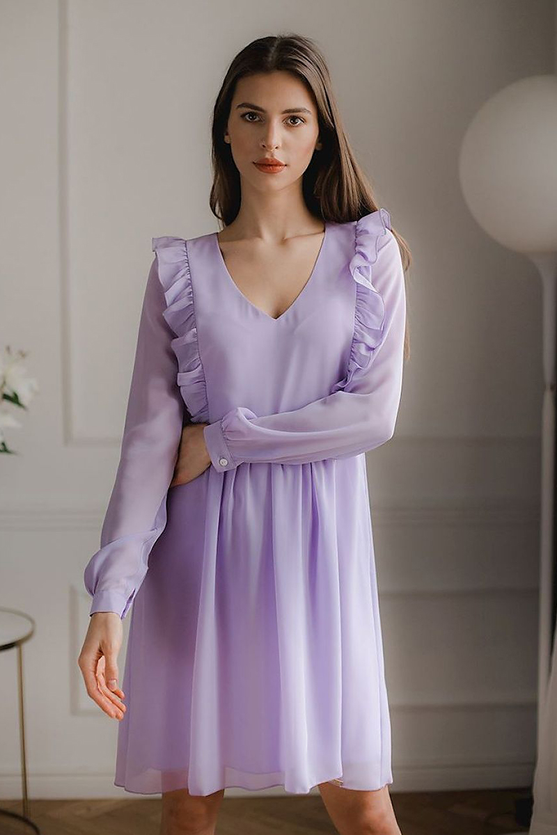 Sukienka Model L083 Violet - Lenitif143901 - Fioletowy - obrazek 4