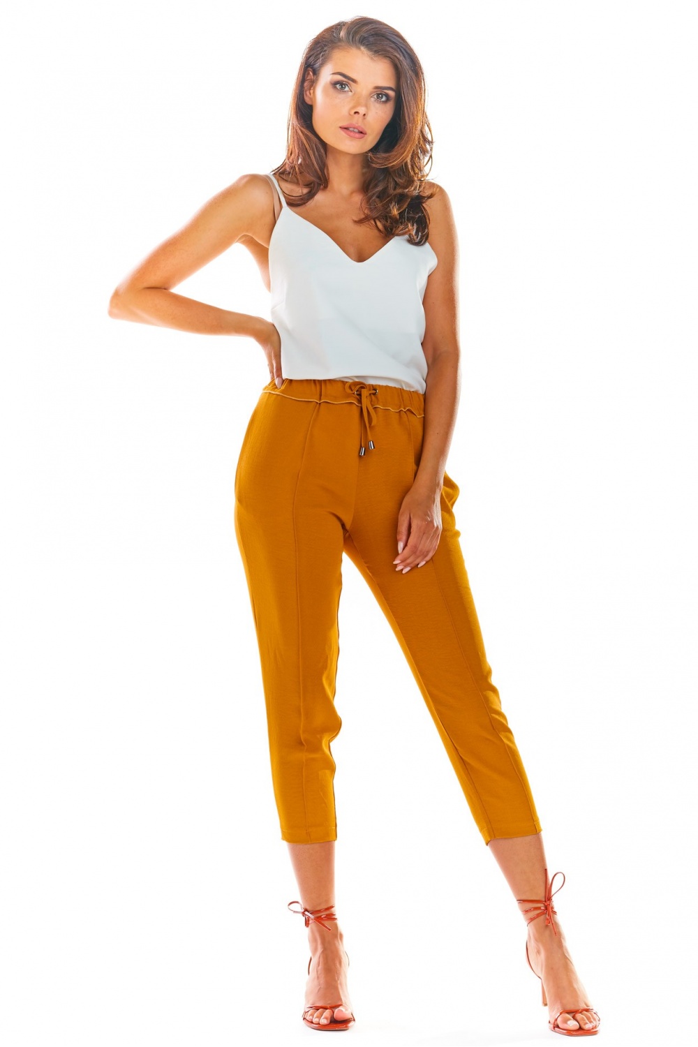 Spodnie Damskie Model A306 Carmel - awama144653 - Brązowy