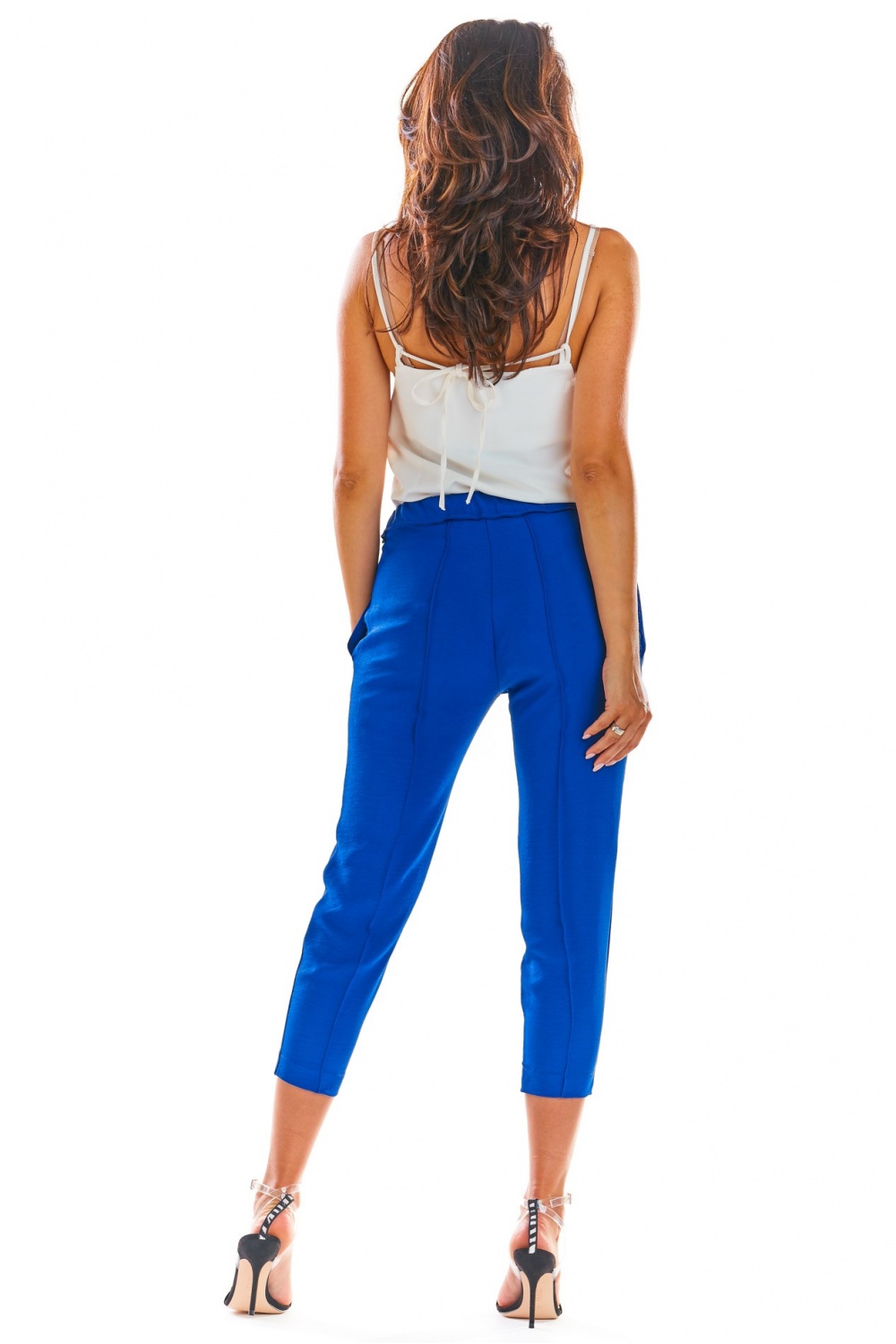 Spodnie Damskie Model A306 Blue - awama144654 - Niebieski - obrazek 3