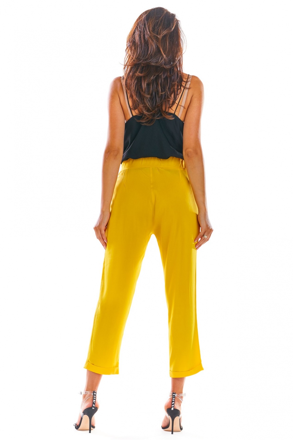 Spodnie Damskie Model A303 Yellow - awama144657 - Żółty - obrazek 3