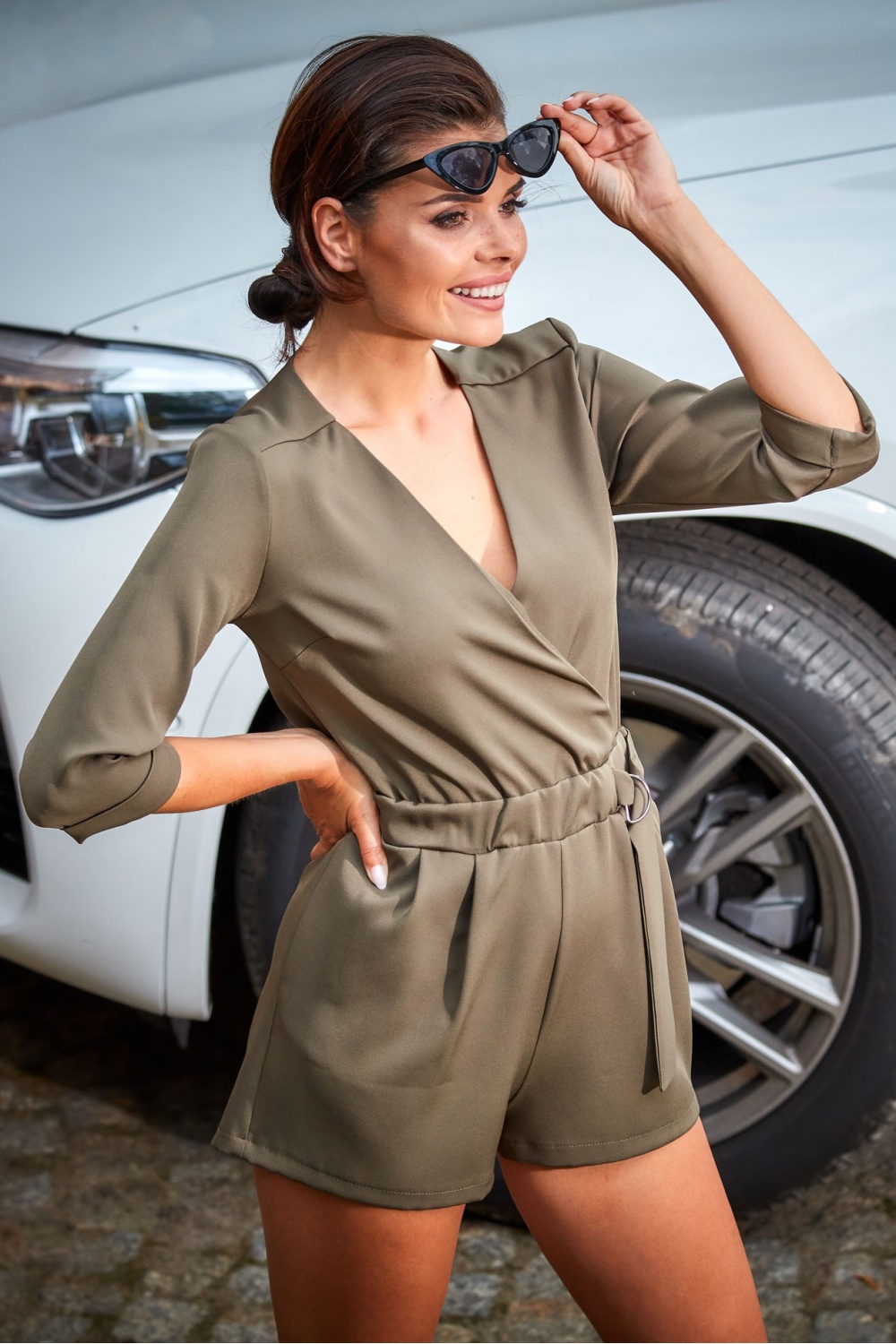 Kombinezon Damski Model A286 Khaki - awama144682 - Zielony - obrazek 4