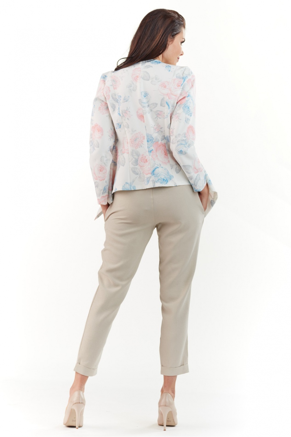 Żakiet Model A223 Flowers Pastel - awama144687 - Biały - obrazek 3