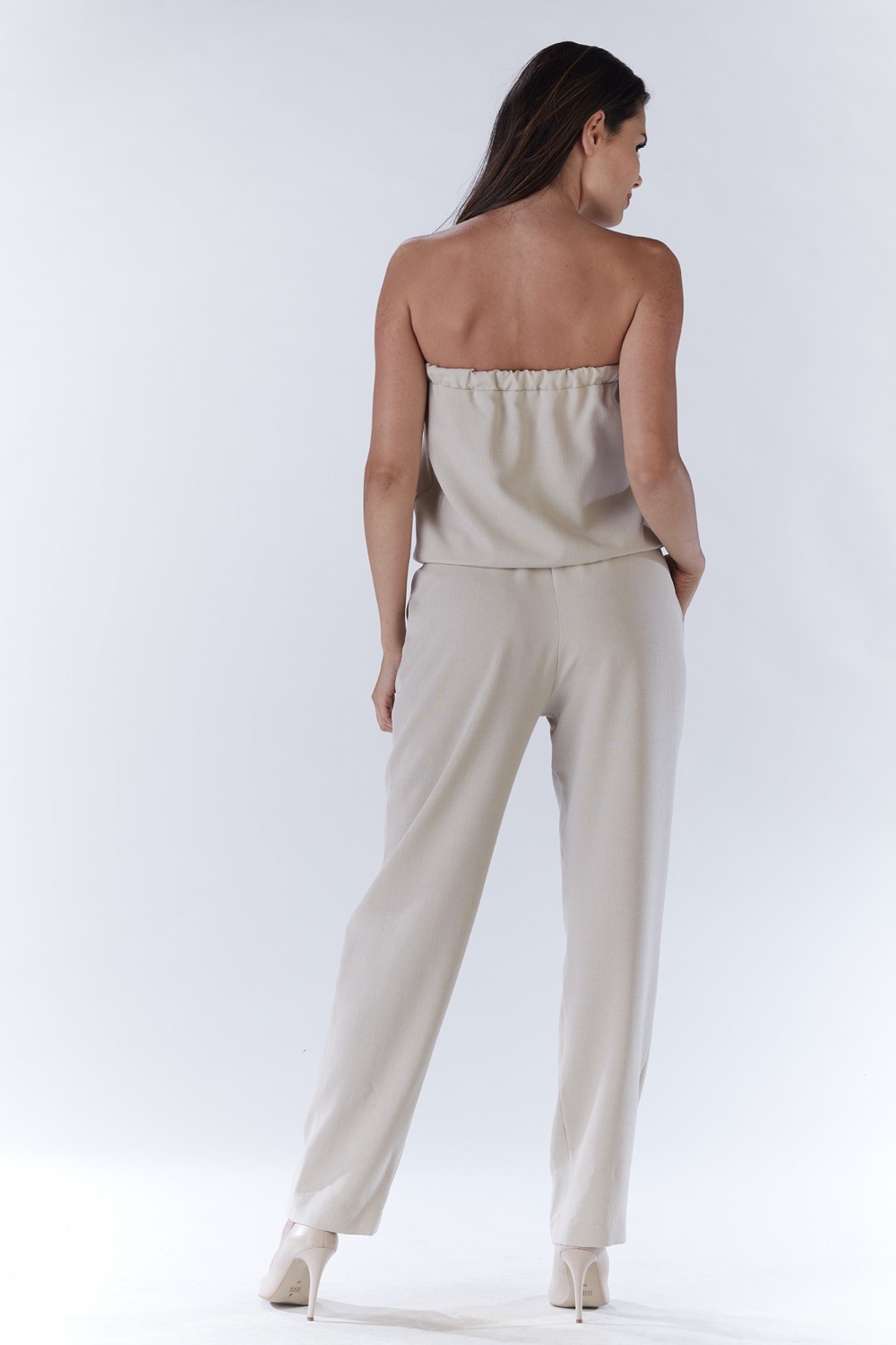 Kombinezon Damski Model A182 Beige - awama144700 - Beżowy - obrazek 3