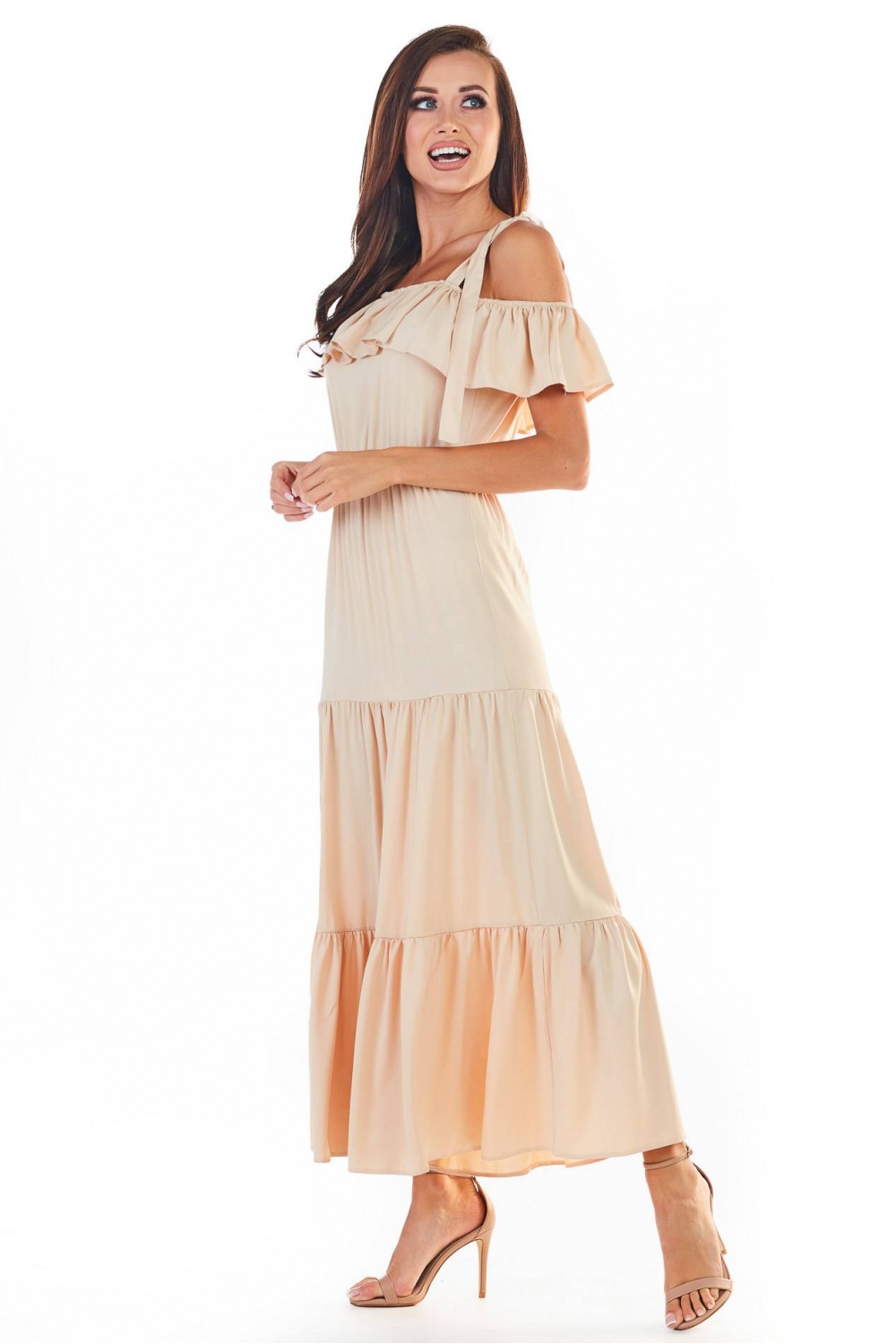 Sukienka Model A358 Beige - awama146432 - Beżowy - obrazek 4