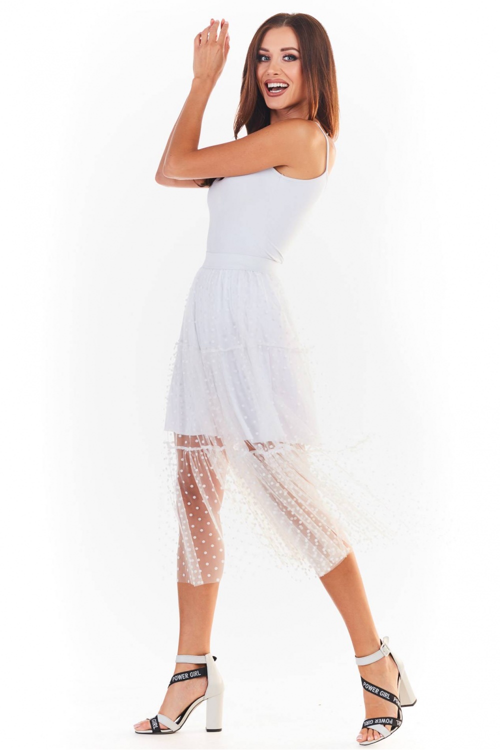 Spódnica Model A354 White - awama146441 - Biały - obrazek 3