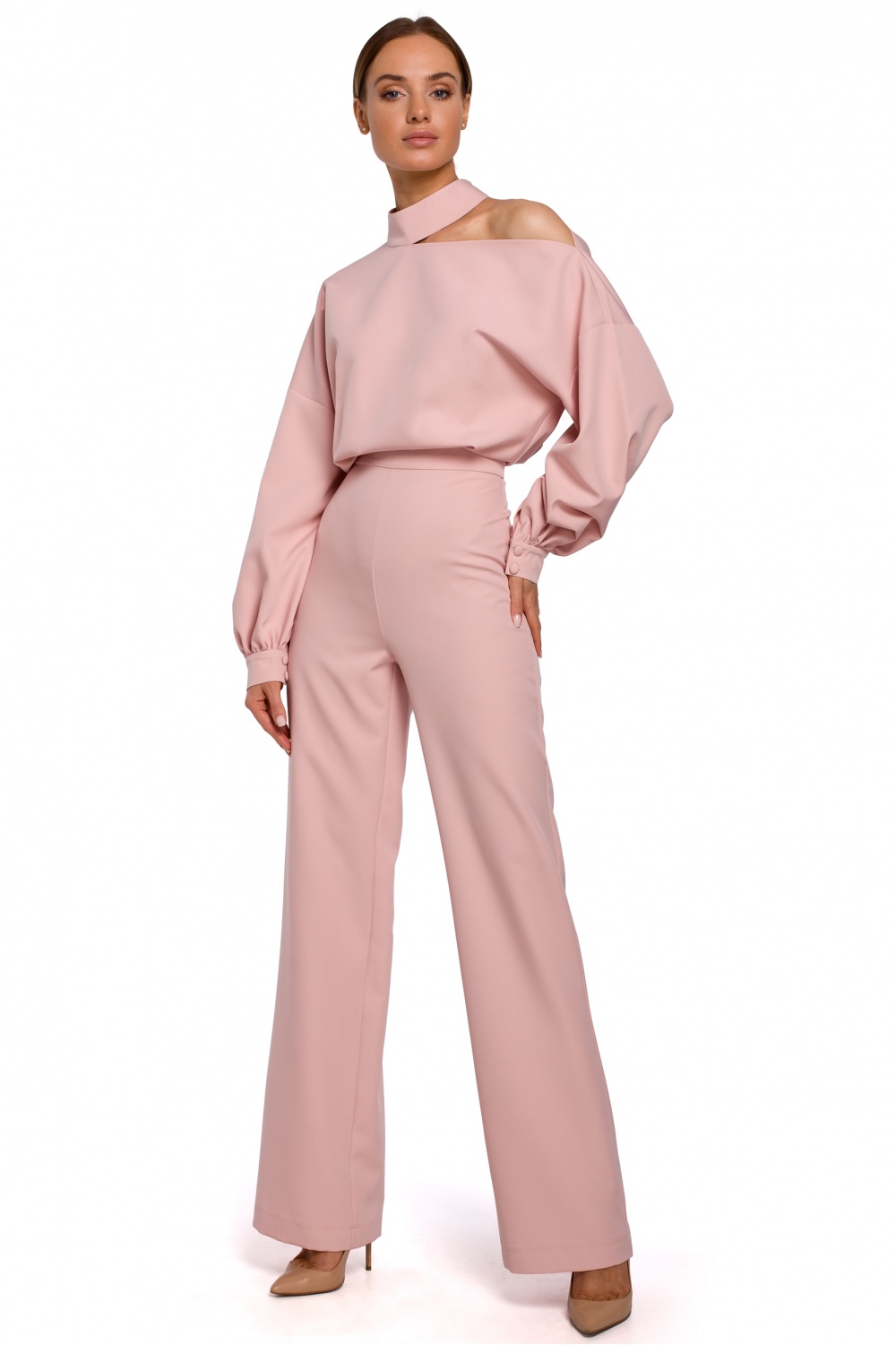 Kombinezon Damski Model MOE528 Powder Pink - Moe147461 - Różowy