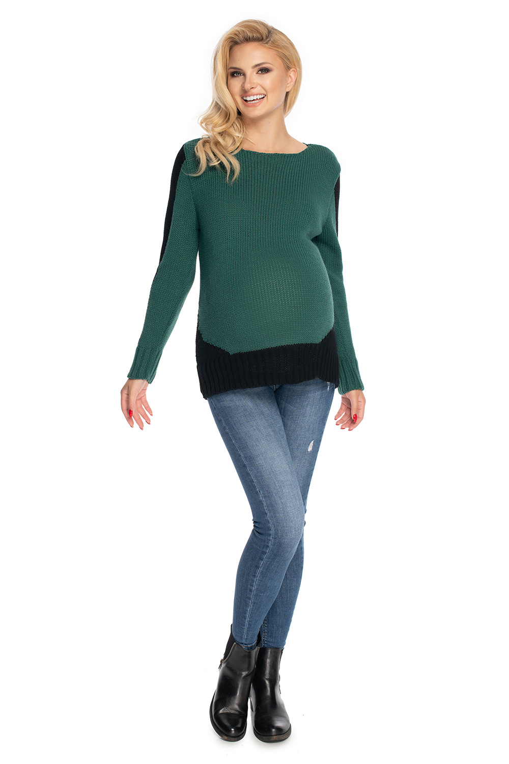Sweter Damski Model 70038 Forest Green - PeeKaBoo147498 - Zielony - obrazek 2
