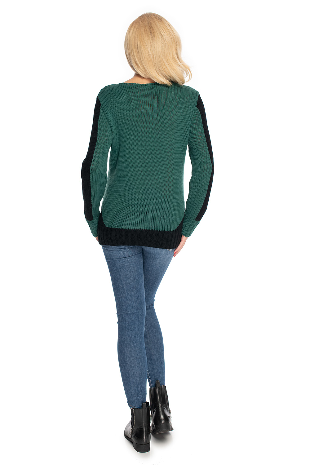 Sweter Damski Model 70038 Forest Green - PeeKaBoo147498 - Zielony - obrazek 3