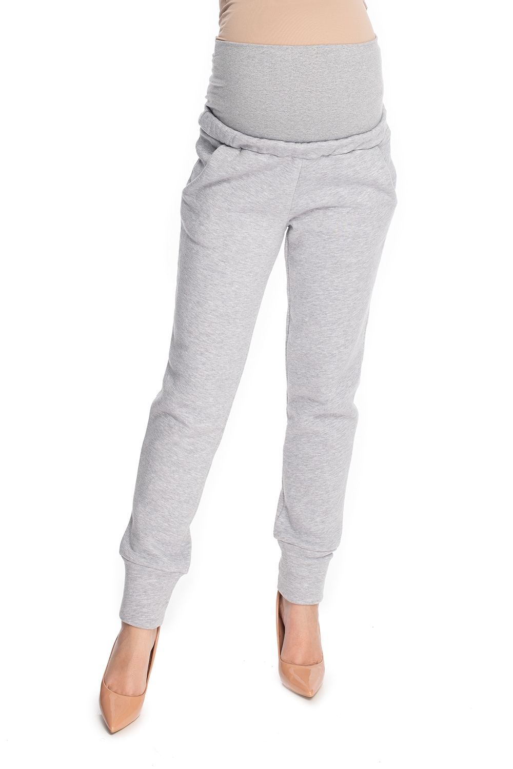 Spodnie Ciążowe Model 0173 Grey - PeeKaBoo147523 - Szary