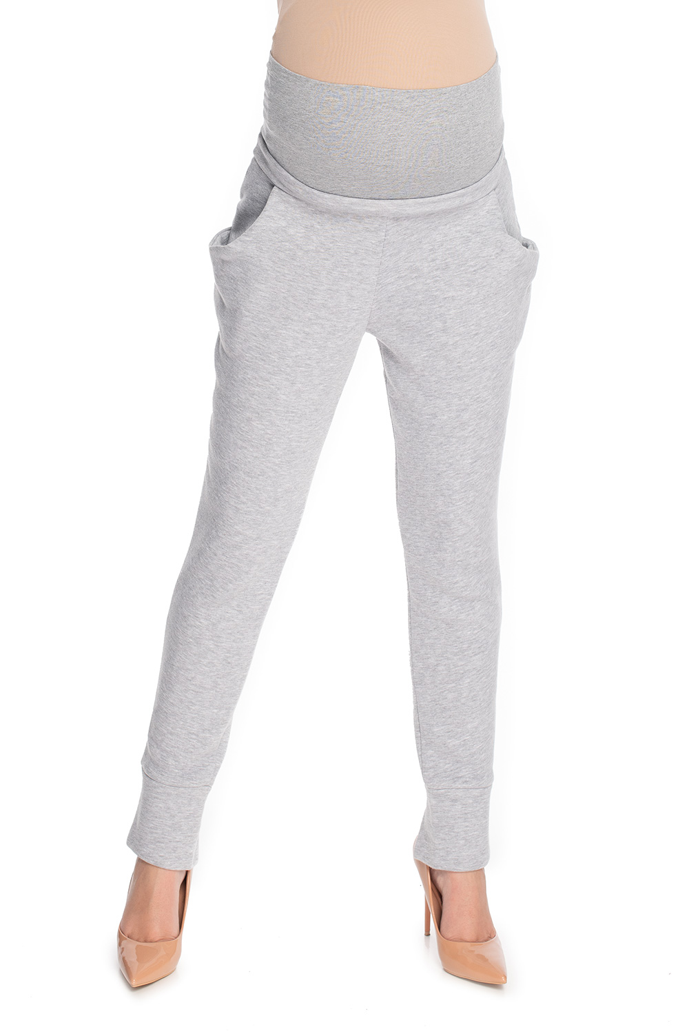 Spodnie Ciążowe Model 0175 Grey - PeeKaBoo147525 - Szary