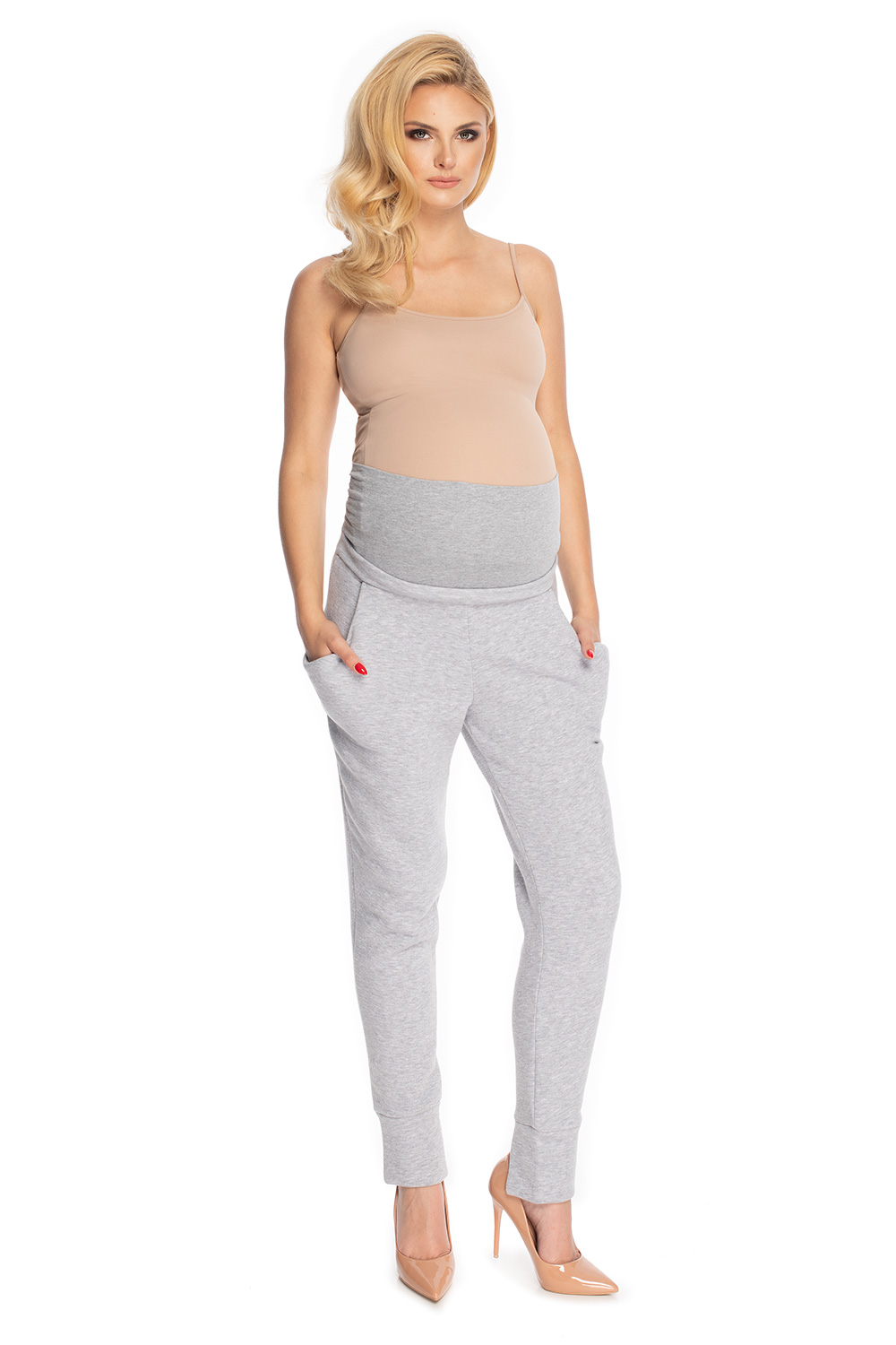 Spodnie Ciążowe Model 0175 Grey - PeeKaBoo147525 - Szary - obrazek 2