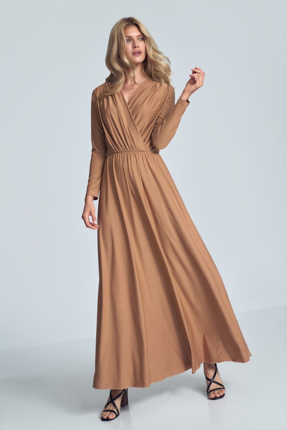 Sukienka Model M705 Beige - Figl147928 - Beżowy