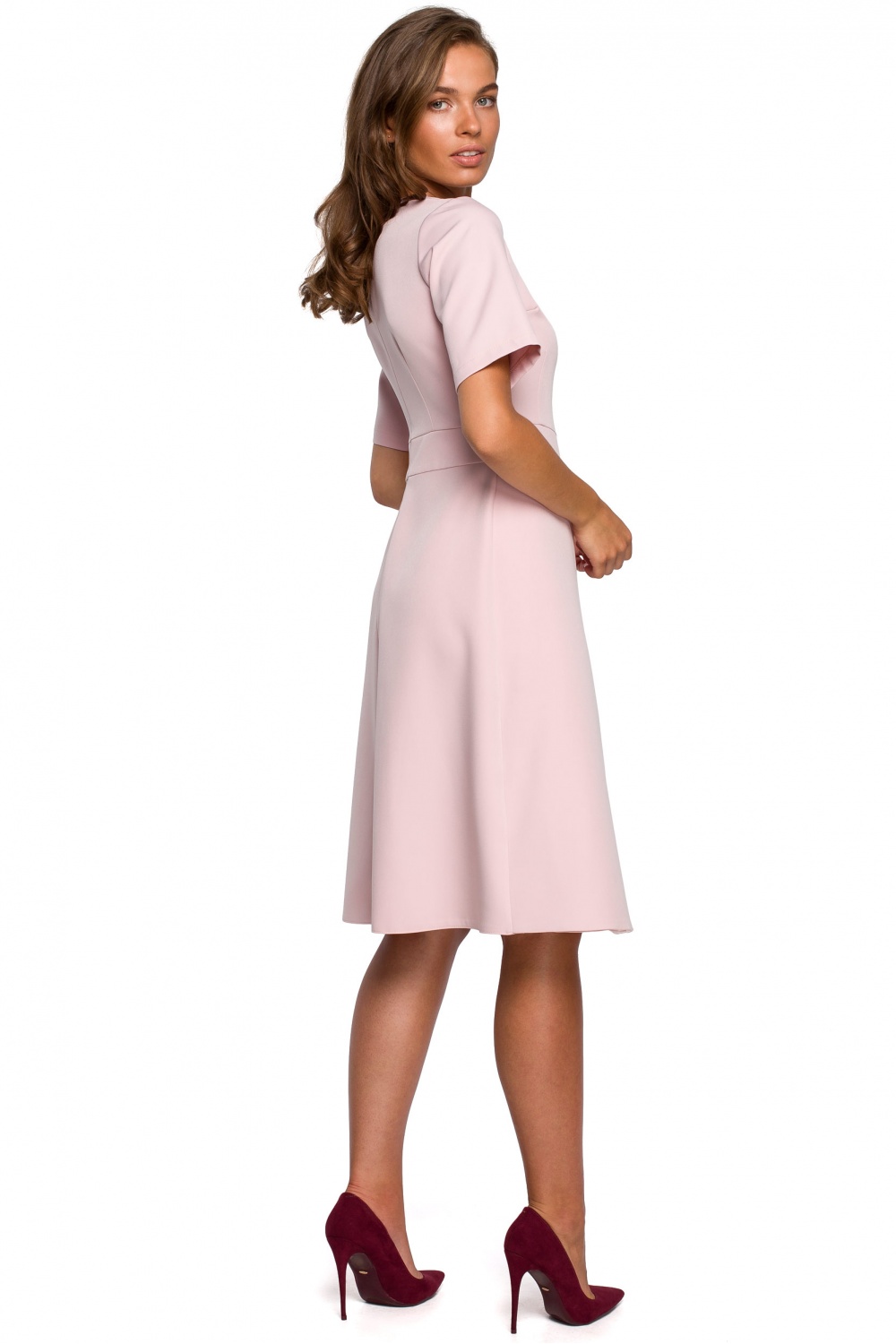 Sukienka Model S240 Powder Pink - Stylove149235 - Różowy - obrazek 2