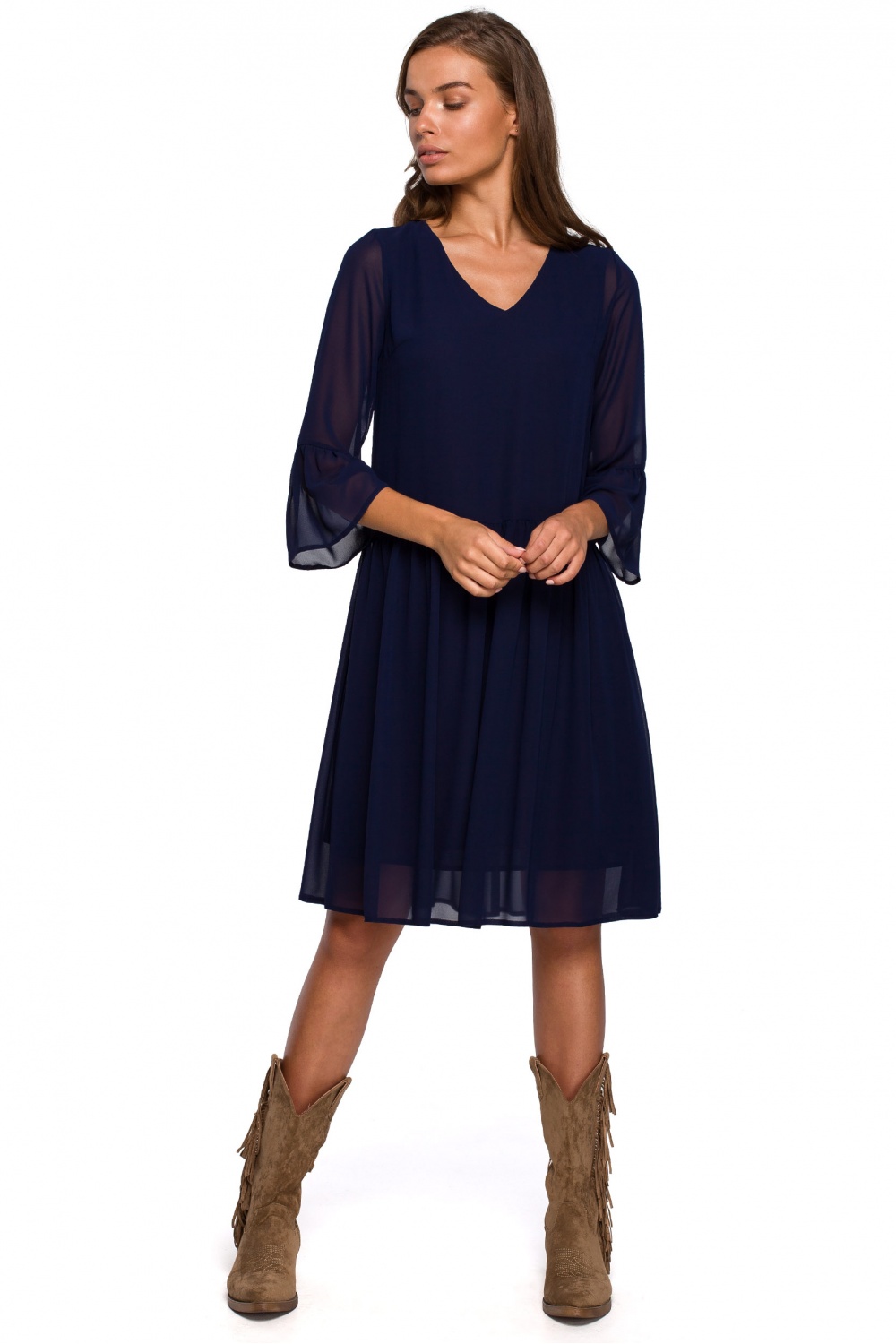 Sukienka Model S236 Navy - Stylove149247 - Granatowy