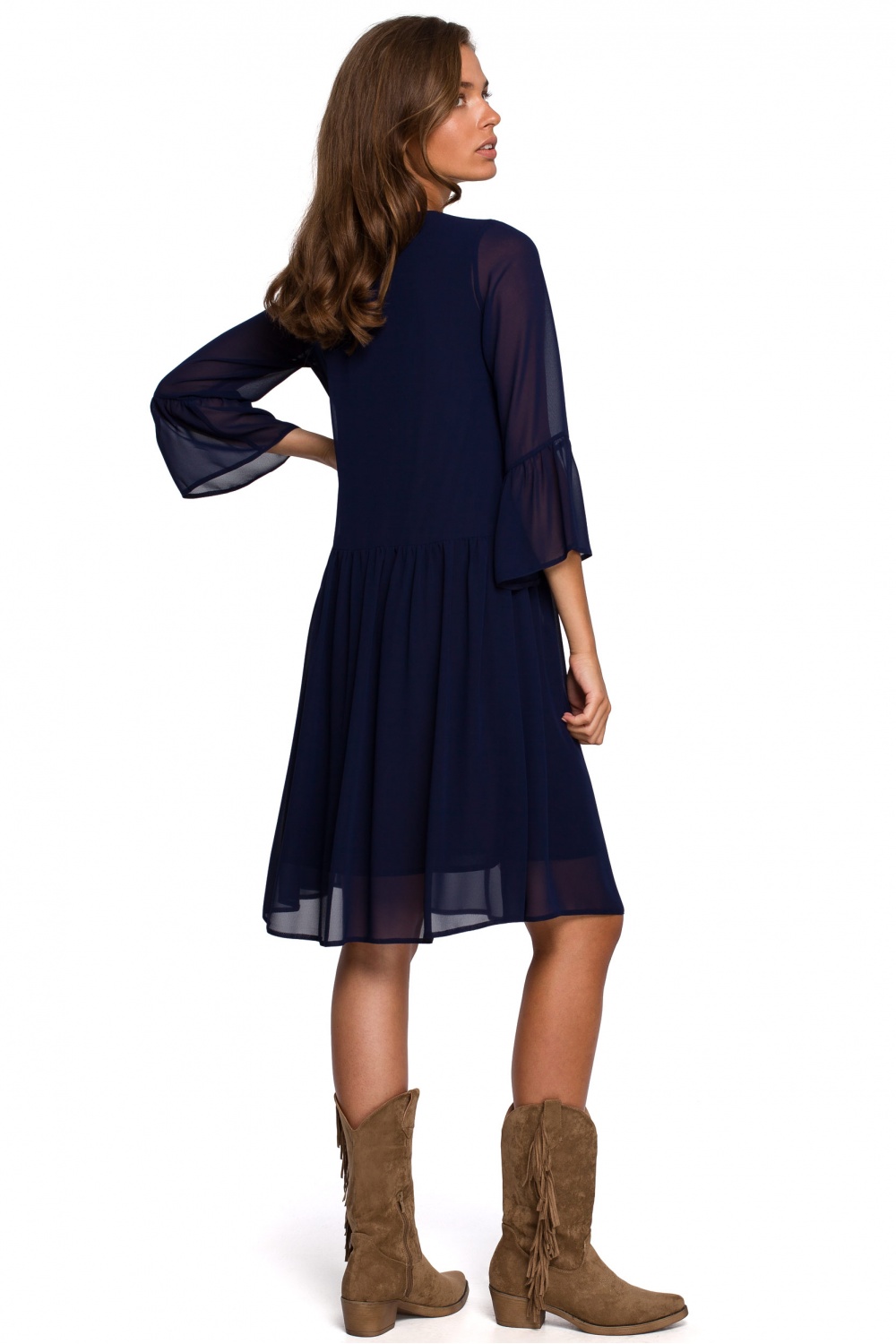 Sukienka Model S236 Navy - Stylove149247 - Granatowy - obrazek 2