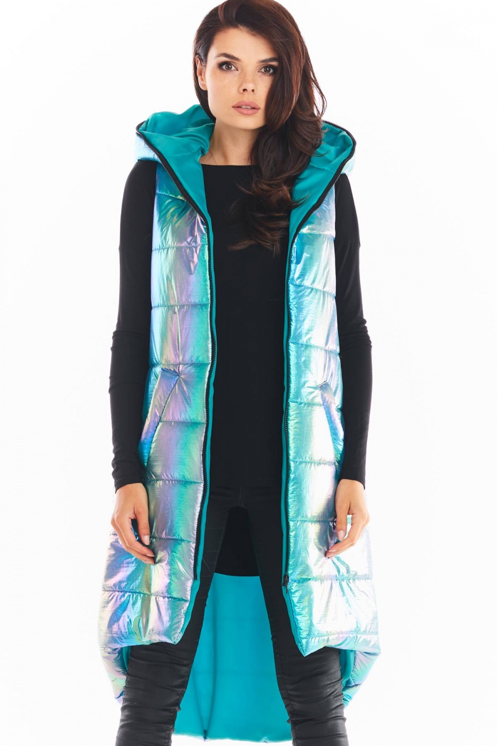 Kamizelka Damska Model A386 Blue Holo - awama149752 - Niebieski - obrazek 4