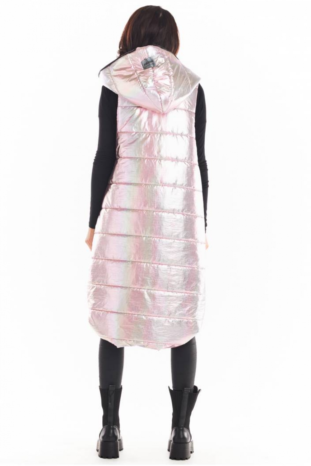 Kamizelka Damska Model A386 Pink Holo - awama149753 - Różowy - obrazek 3