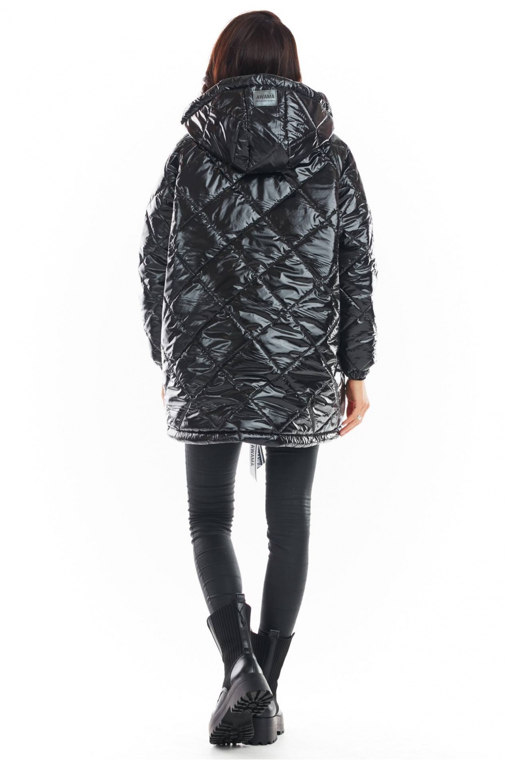 Kurtka Damska Model A385 Black Pikówka - awama149754 - Czarny - obrazek 3