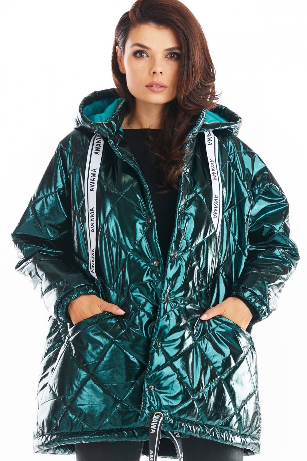Kurtka Damska Model A385 Green Pikówka - awama149755 - Zielony