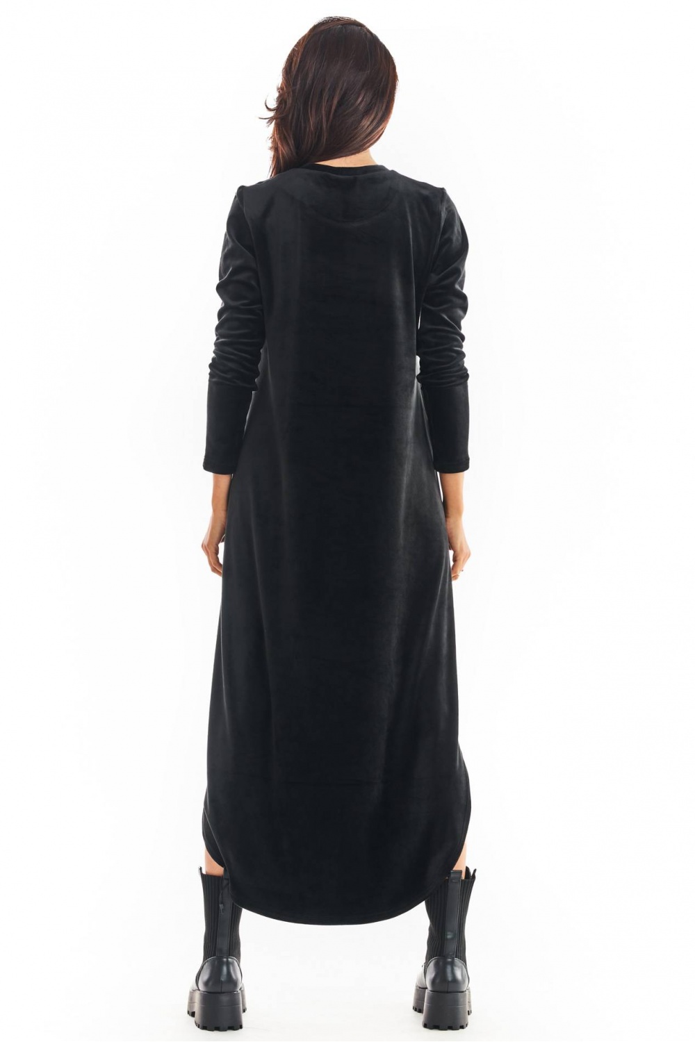 Sukienka Model A379 Black Welur - awama149773 - Czarny - obrazek 3