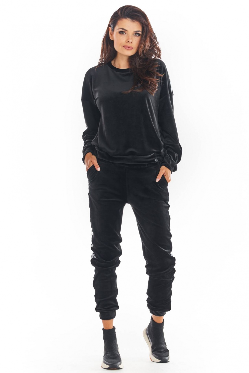 Spodnie Damskie Model A375 Black - awama149805 - Czarny