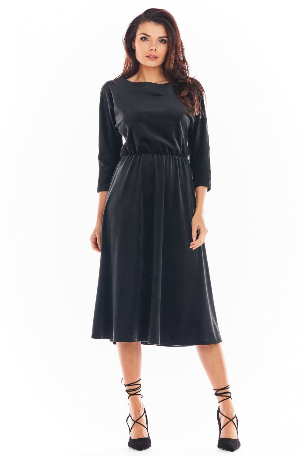 Sukienka Model A407 Welur Black - awama150734 - Czarny - obrazek 2