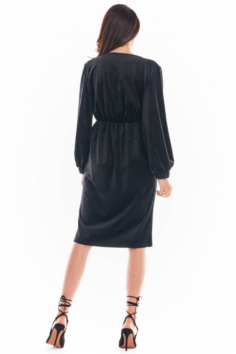 Sukienka Model A406 Welur Black - awama150746 - Czarny - obrazek 3