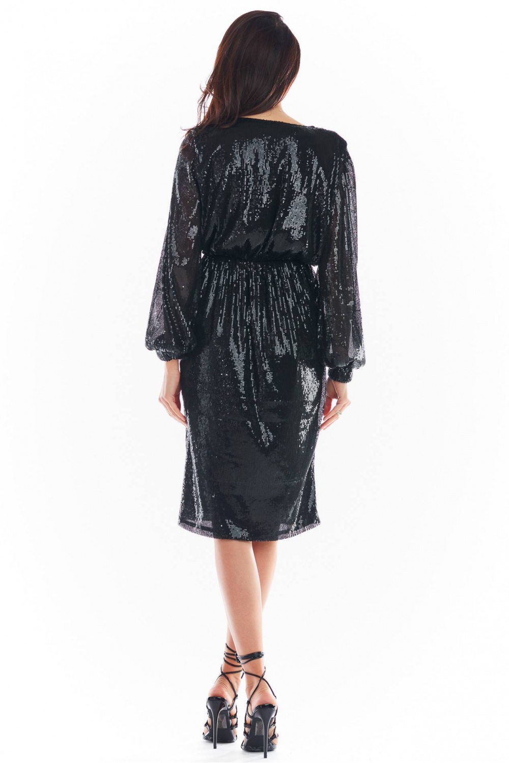 Sukienka Model A399 Cekiny Black - awama150768 - Czarny - obrazek 3