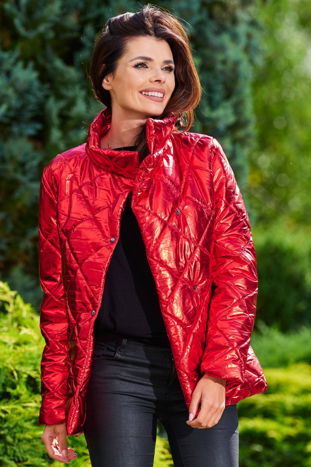 Kurtka Damska Model A384 Pikówka Red - awama150778 - Czerwony