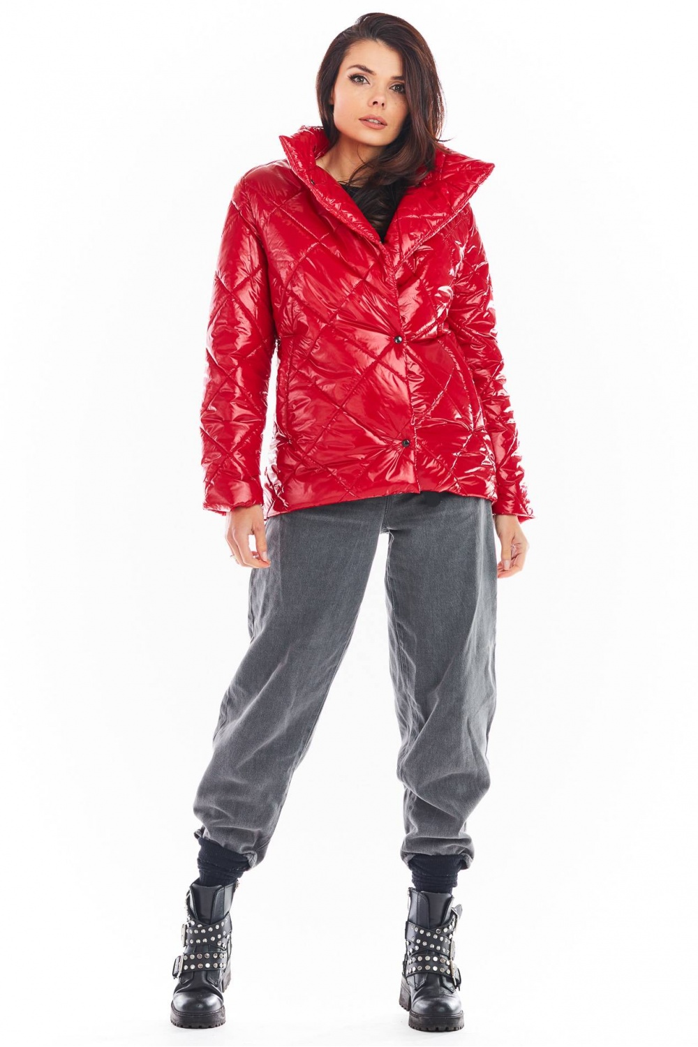 Kurtka Damska Model A384 Pikówka Red - awama150778 - Czerwony - obrazek 2