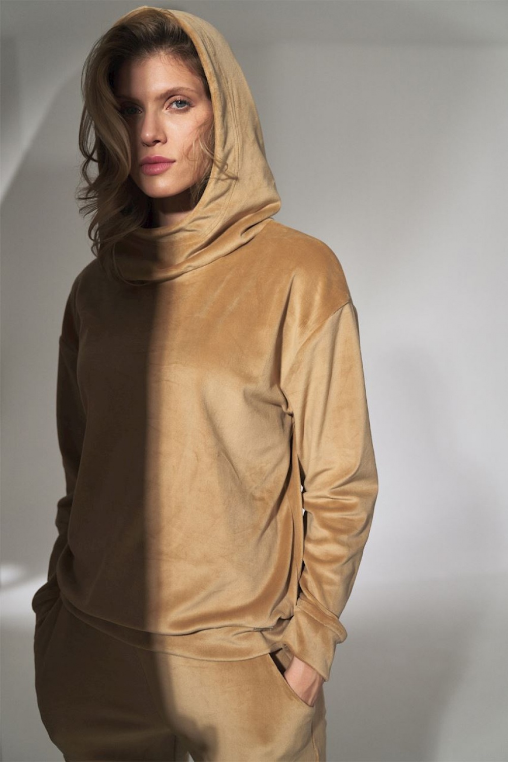 Bluza Damska Model M745 Beige - Figl151808 - Beżowy