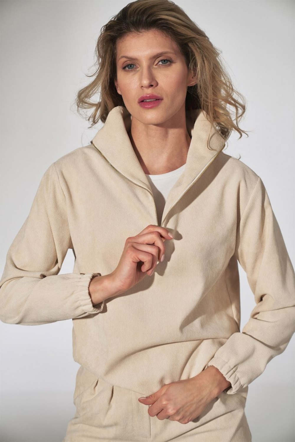 Bluza Damska Model M741 Beige - Figl151826 - Beżowy - obrazek 4