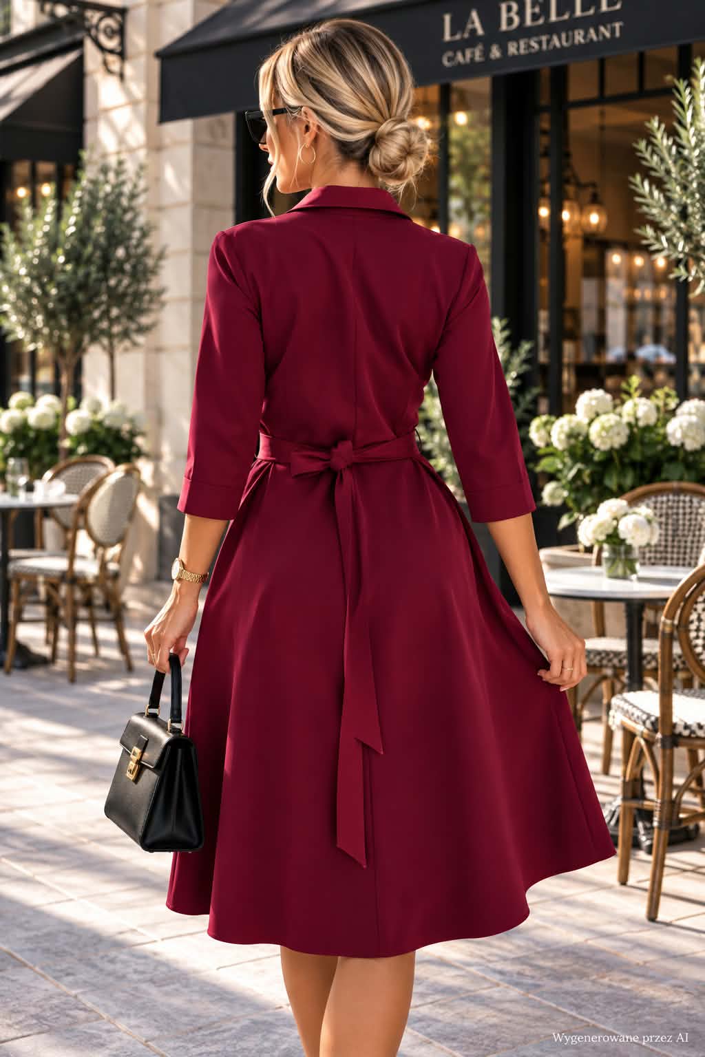 Sukienka Model Sandy 286-5 Bordo - Numoco171436 - Czerwony - obrazek 2