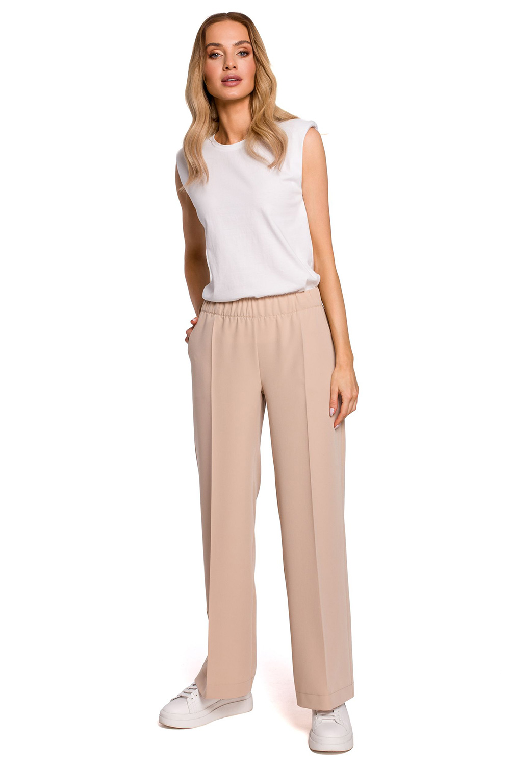 Spodnie Damskie Model MOE570 Beige - Moe152654 - Beżowy