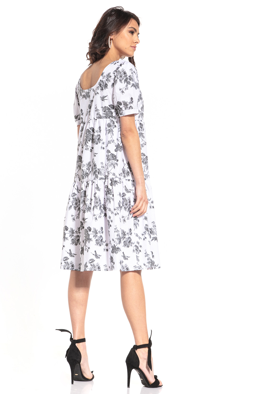 Sukienka Model T344/1 Grey Flowers - Tessita152866 - Szary - obrazek 2