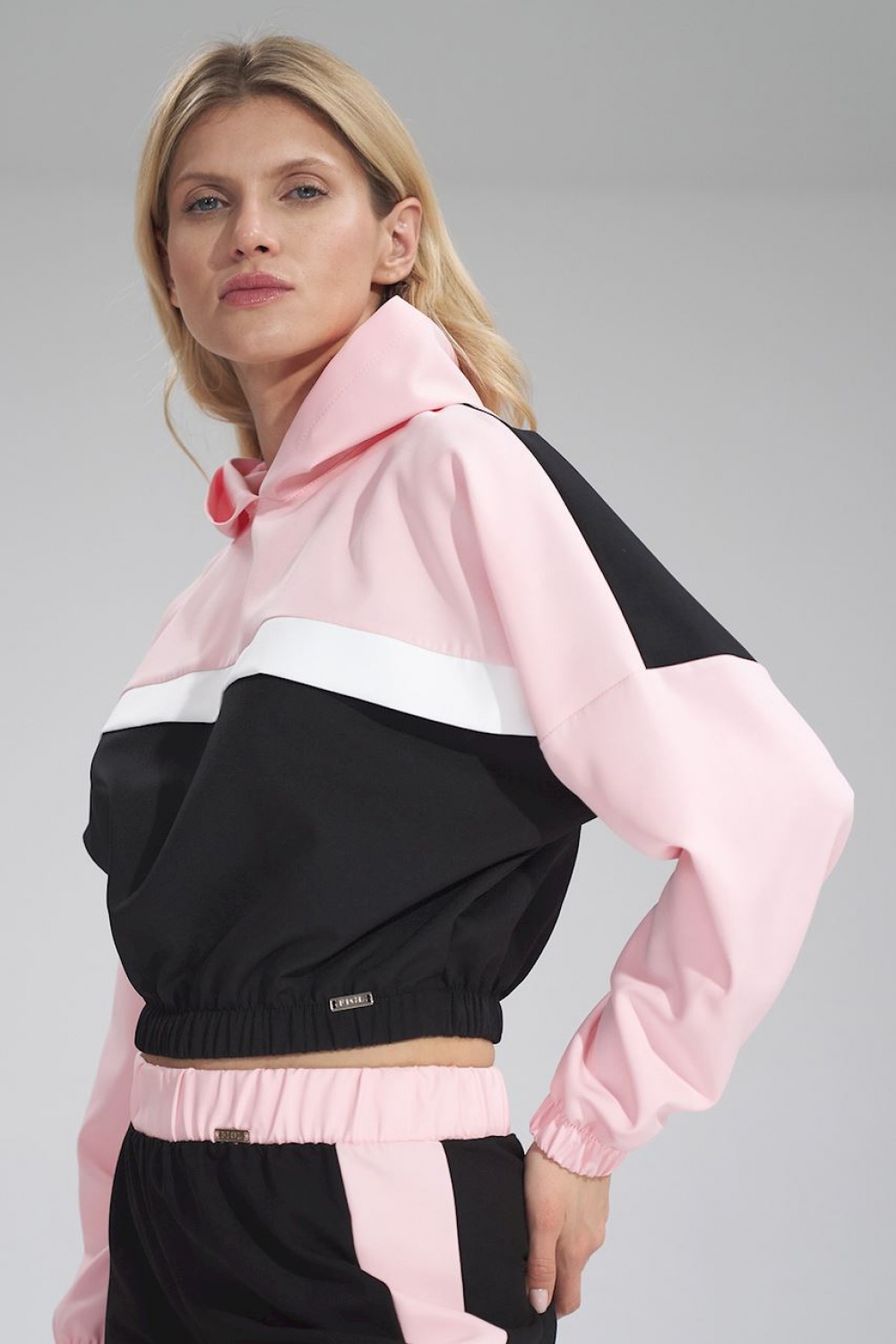 Bluza Damska Model M757 Black/Pink - Figl154677 - Wielokolorowy