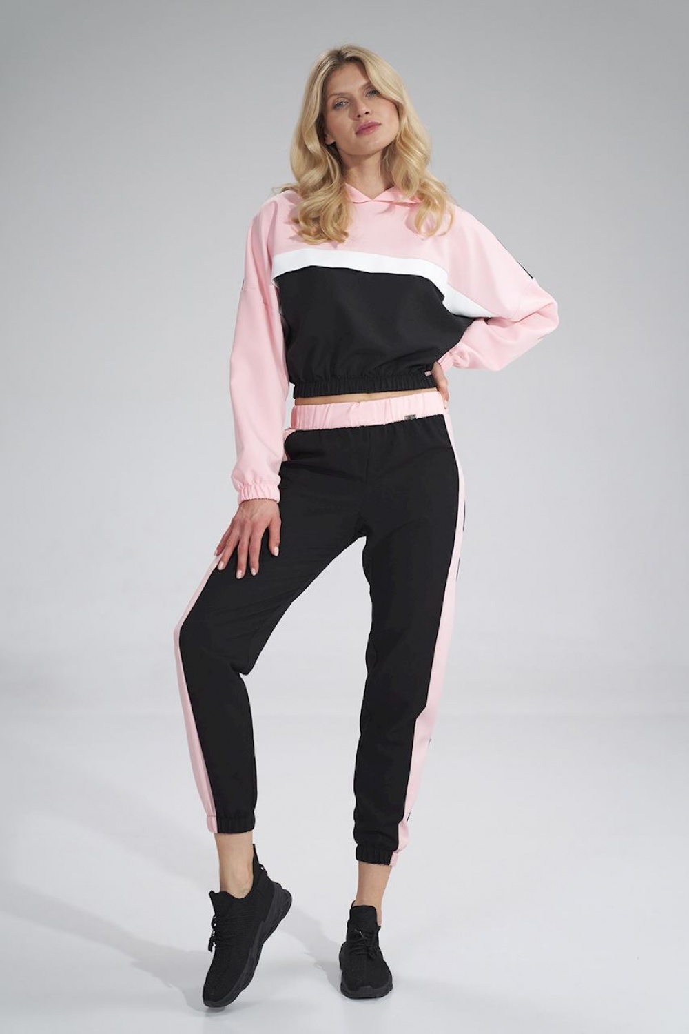 Bluza Damska Model M757 Black/Pink - Figl154677 - Wielokolorowy - obrazek 2