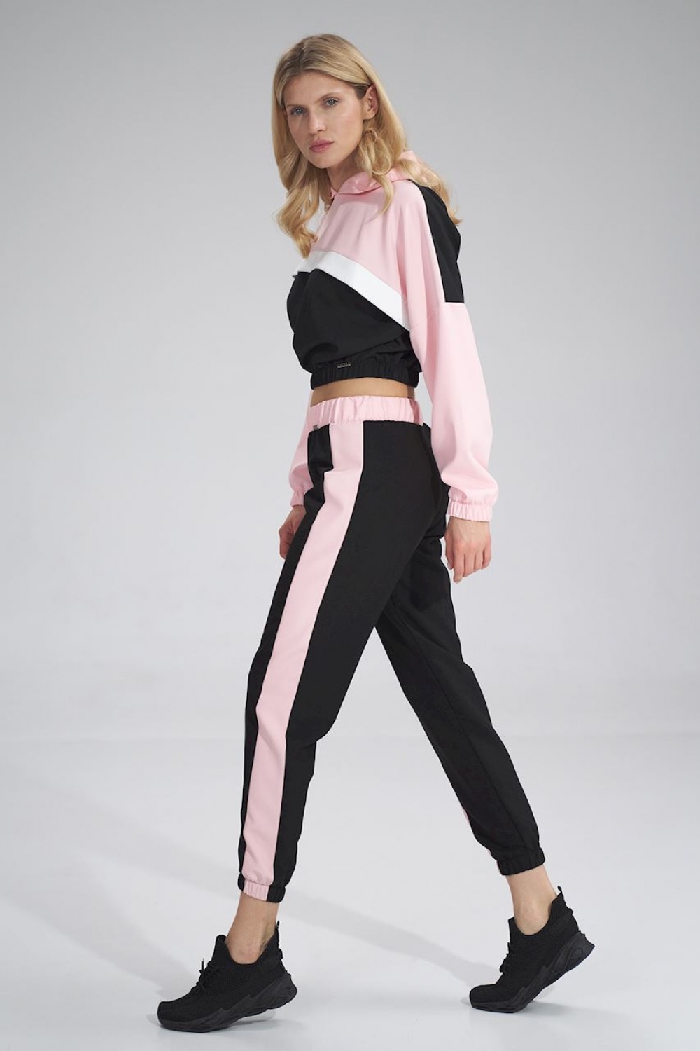 Bluza Damska Model M757 Black/Pink - Figl154677 - Wielokolorowy - obrazek 4