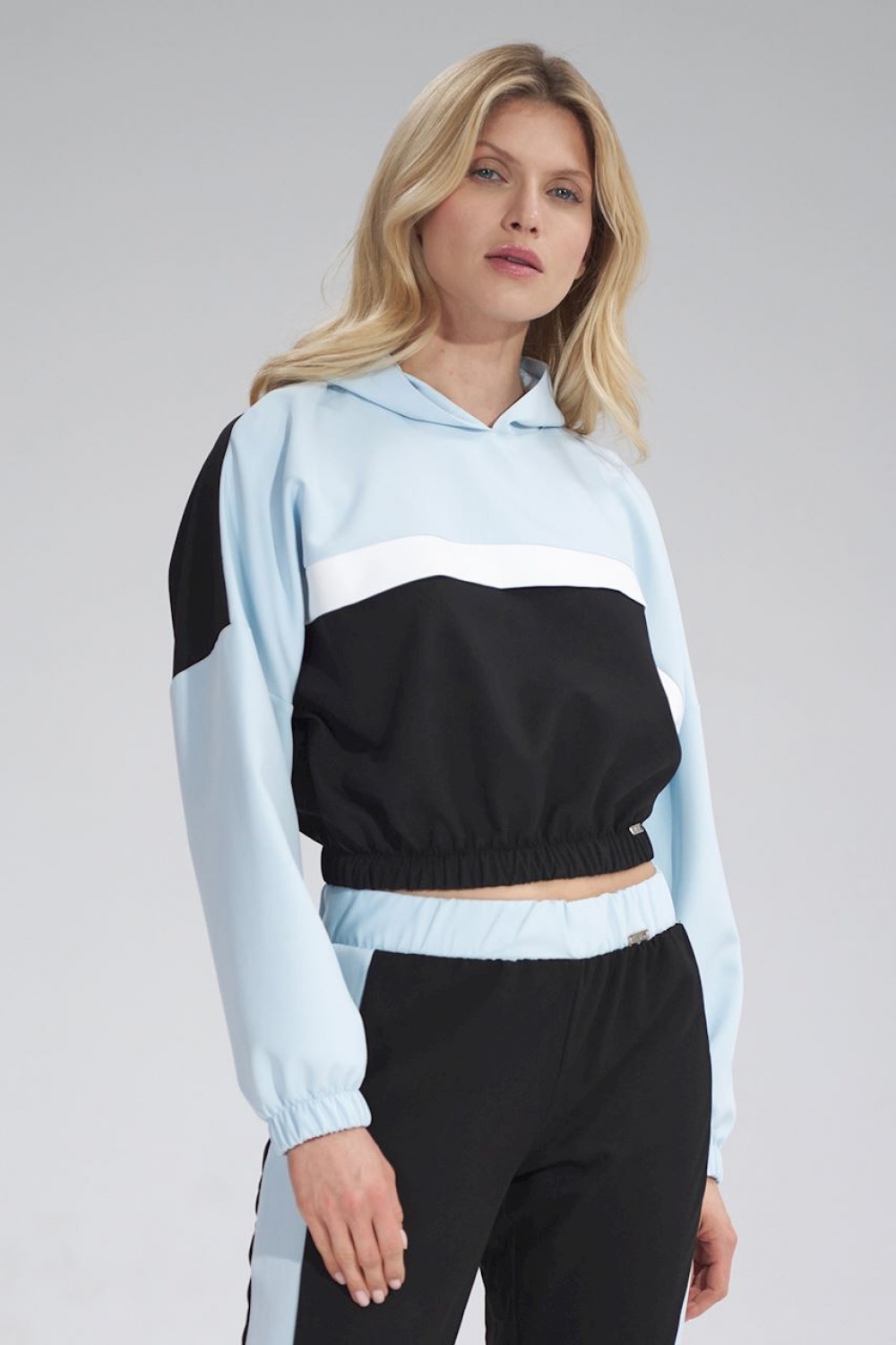 Bluza Damska Model M757 Black/Blue - Figl154678 - Wielokolorowy