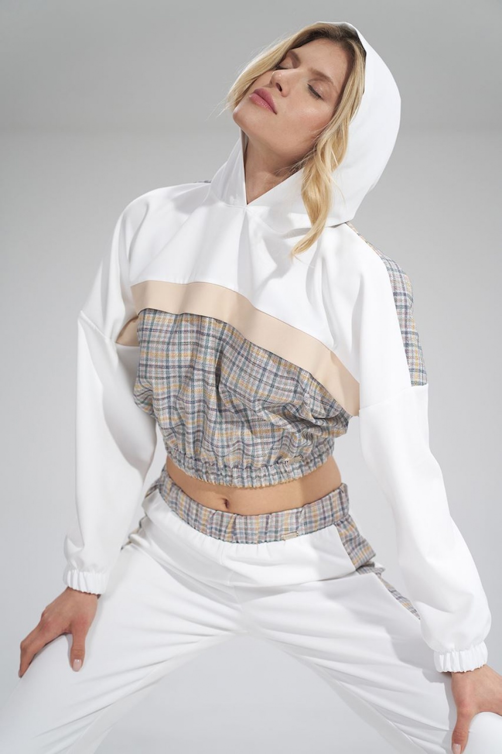 Bluza Damska Model M757 Ecru/Wzór 121 - Figl154679 - Wielokolorowy - obrazek 4