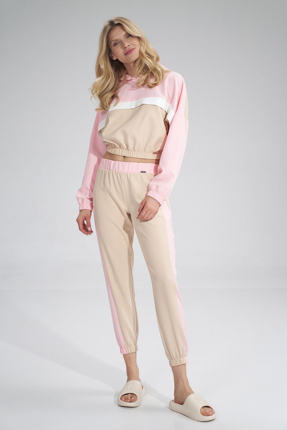 Bluza Damska Model M757 Beige/Pink - Figl154680 - Wielokolorowy - obrazek 2