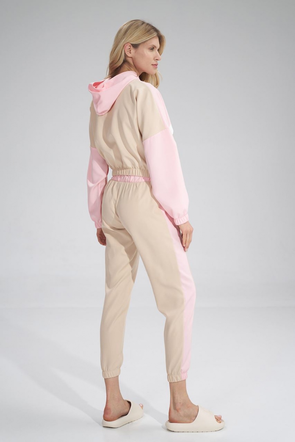 Spodnie Damskie Model M756 Beige/Pink - Figl154689 - Beżowy - obrazek 3
